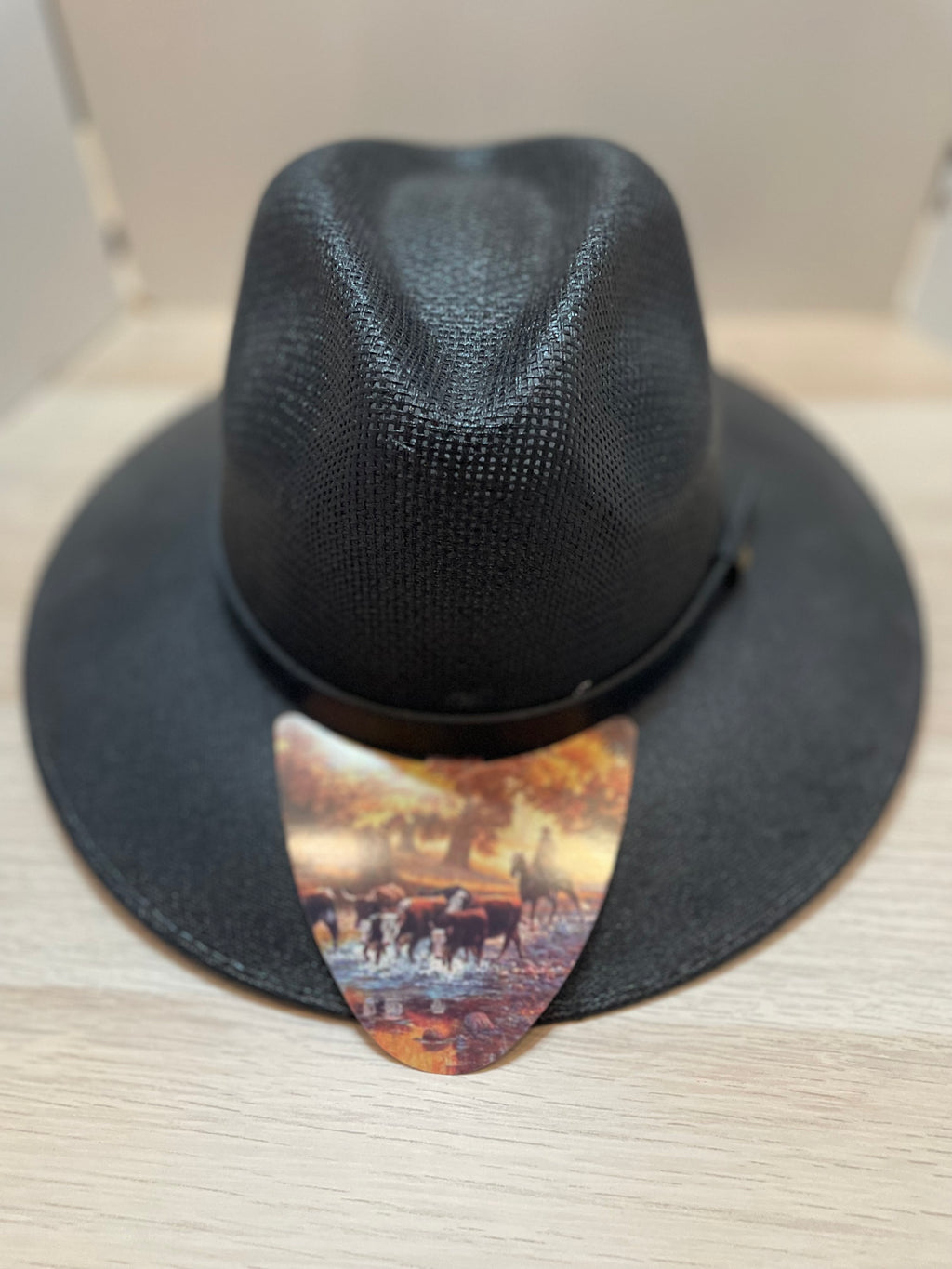 Black Wide Brim Panama Hat