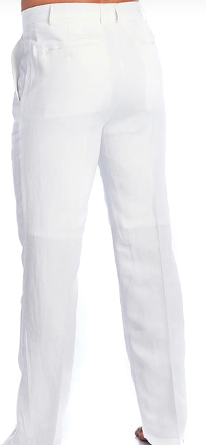 Bespoke Linen Pants, White