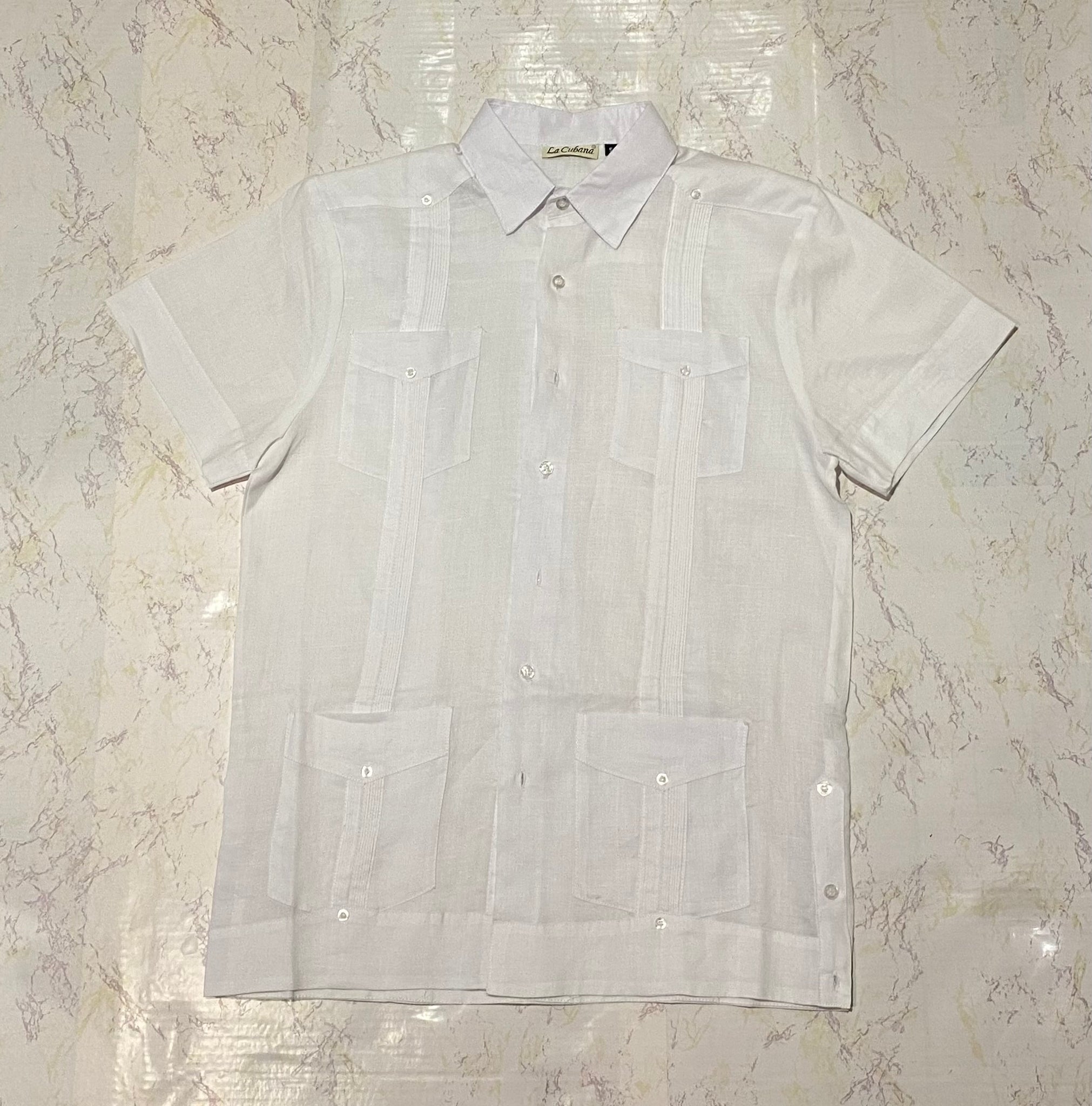 Handkerchief "Hanky" 100% Linen Guayabera - Traditional Style - Off White