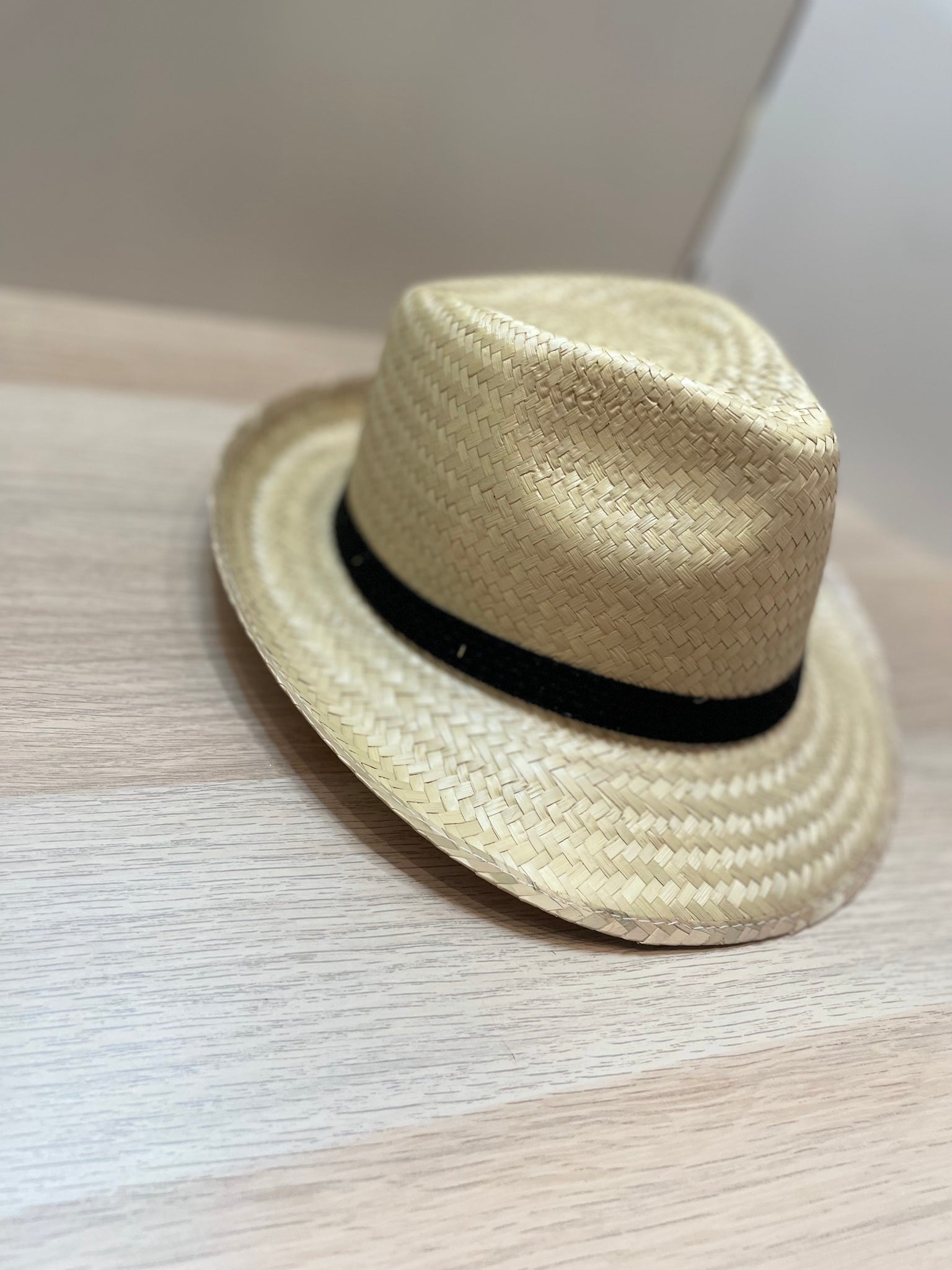 Straw Kids Panama Hat w/ Black Band