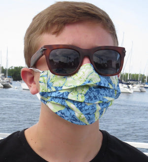 Washable Mask Made in USA - Surfer Print for Adults and Kids