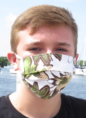 Washable Mask Made in USA - Tropical Print for Adults and Kids
