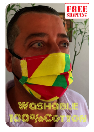 Washable Mask Made in USA - Caribbean Flare  for Adults and Kids